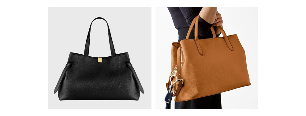 Display of handbag appearance and wearing effect