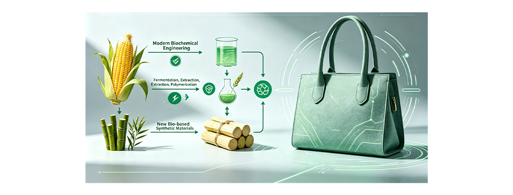Illustration of biobased synthetic materials Illustration of biobased synthetic materials