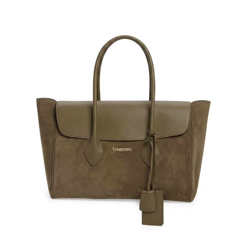 Suede tote bag
