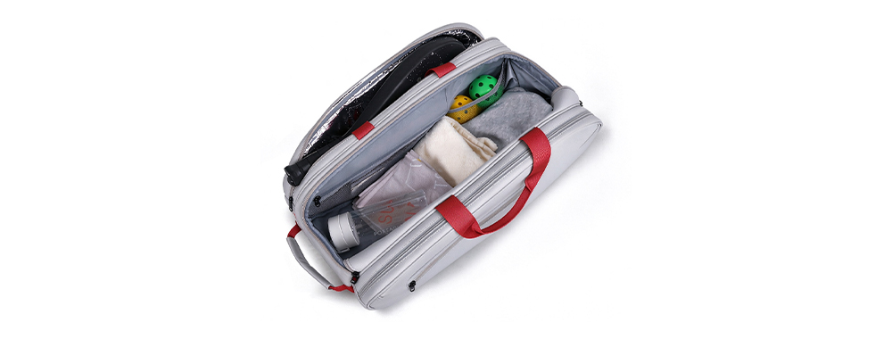 Picture display Pick ball bag with large capacity main compartment